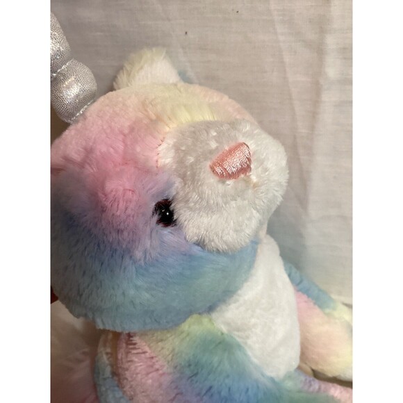 GUND Caticorn Shimmer Unicorn Cat 12" Plush Rainbow Tie Dye Stuffed Animal Toy - Picture 7 of 11